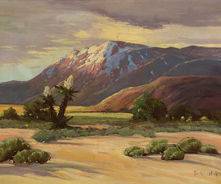 GEORGE BICKERSTAFF (American 1893-1954) &ldquo;Desert Scene&rdquo; Oil on canvas