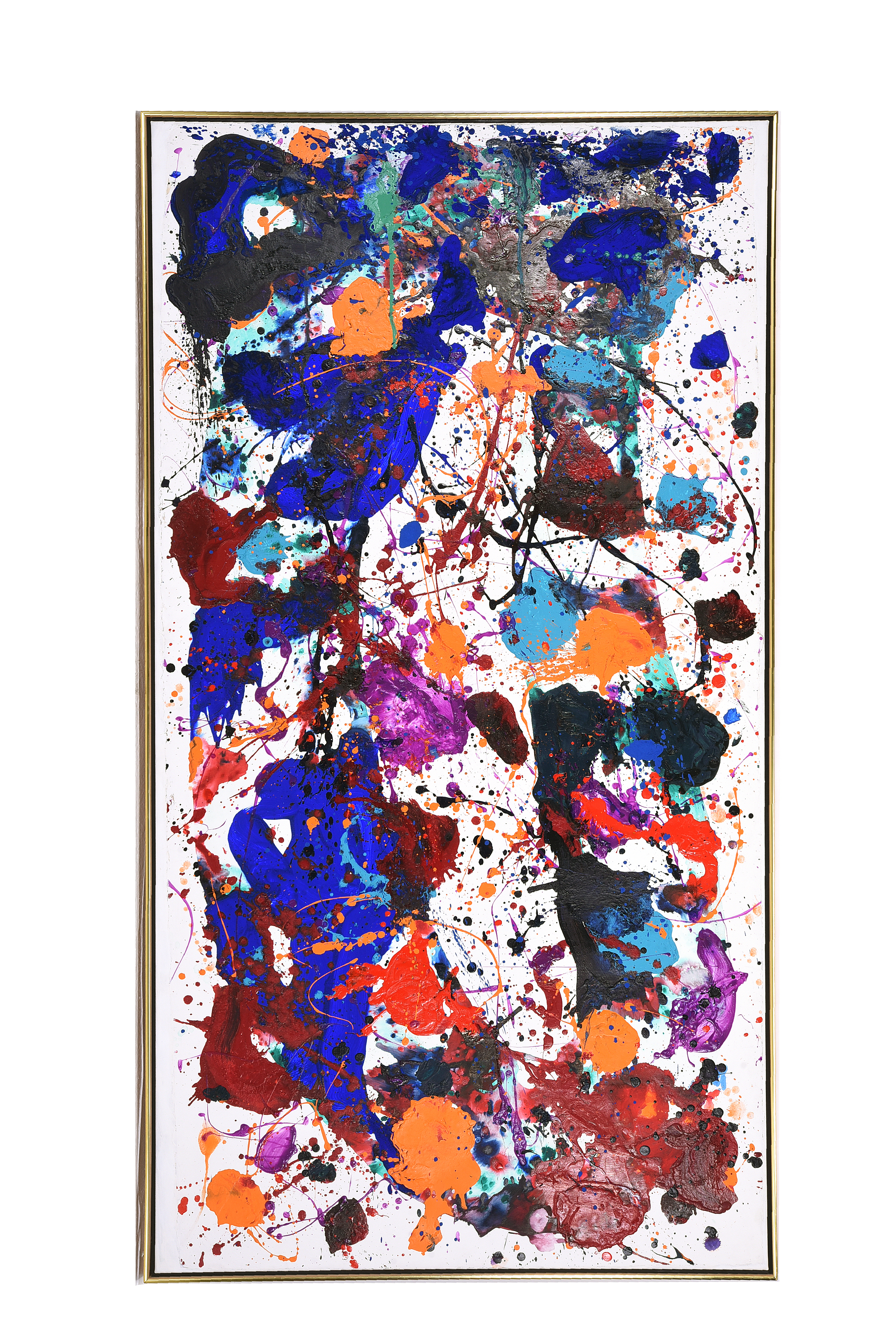 Sam Francis (American, 1923-1994) Untitled, 1983, Apparently Unsigned, Acrylic on Canvas, 37 1/2 inches x 72 inches