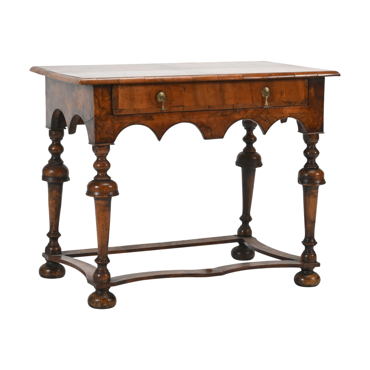 William and Mary Figured Walnut Dressing Table.