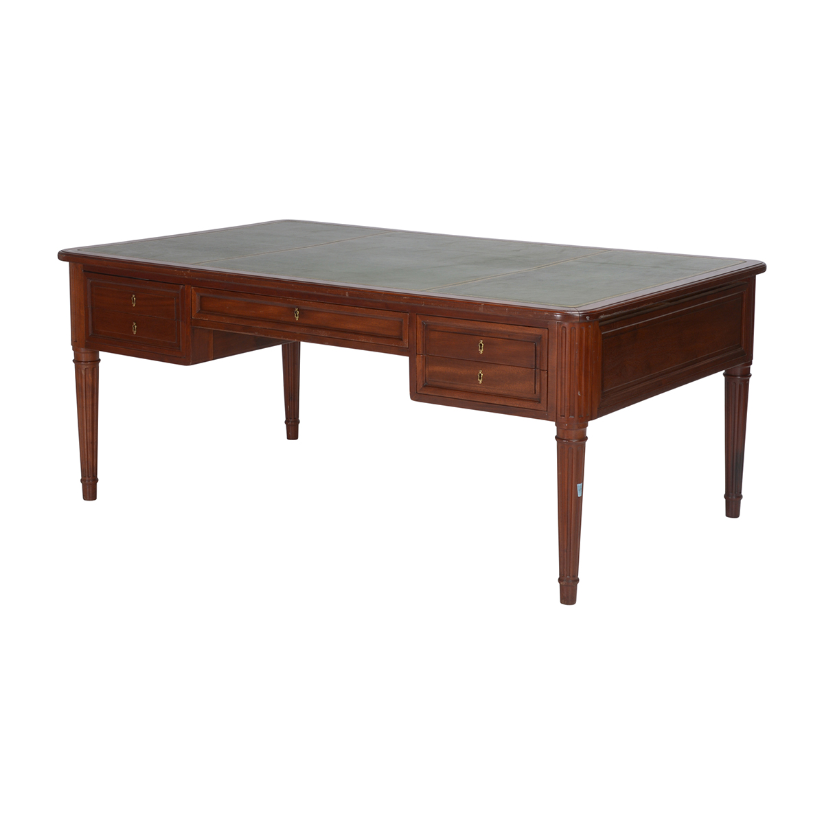 Louis XVI Style Mahogany Partner's Desk.